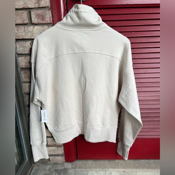 Old Navy Light Cream Half Zip Large Pullover Sweatshirt - Picture 7 of 12